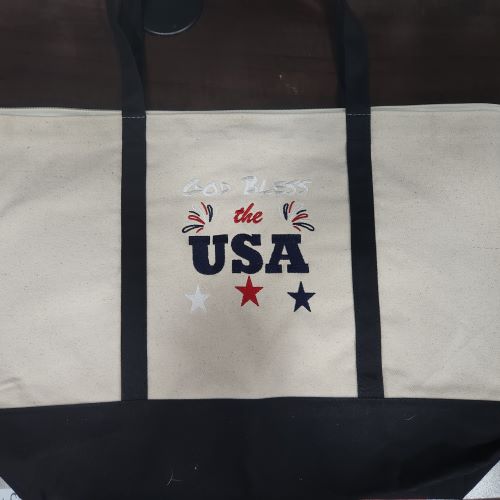 Patriotic Canvas tote bag